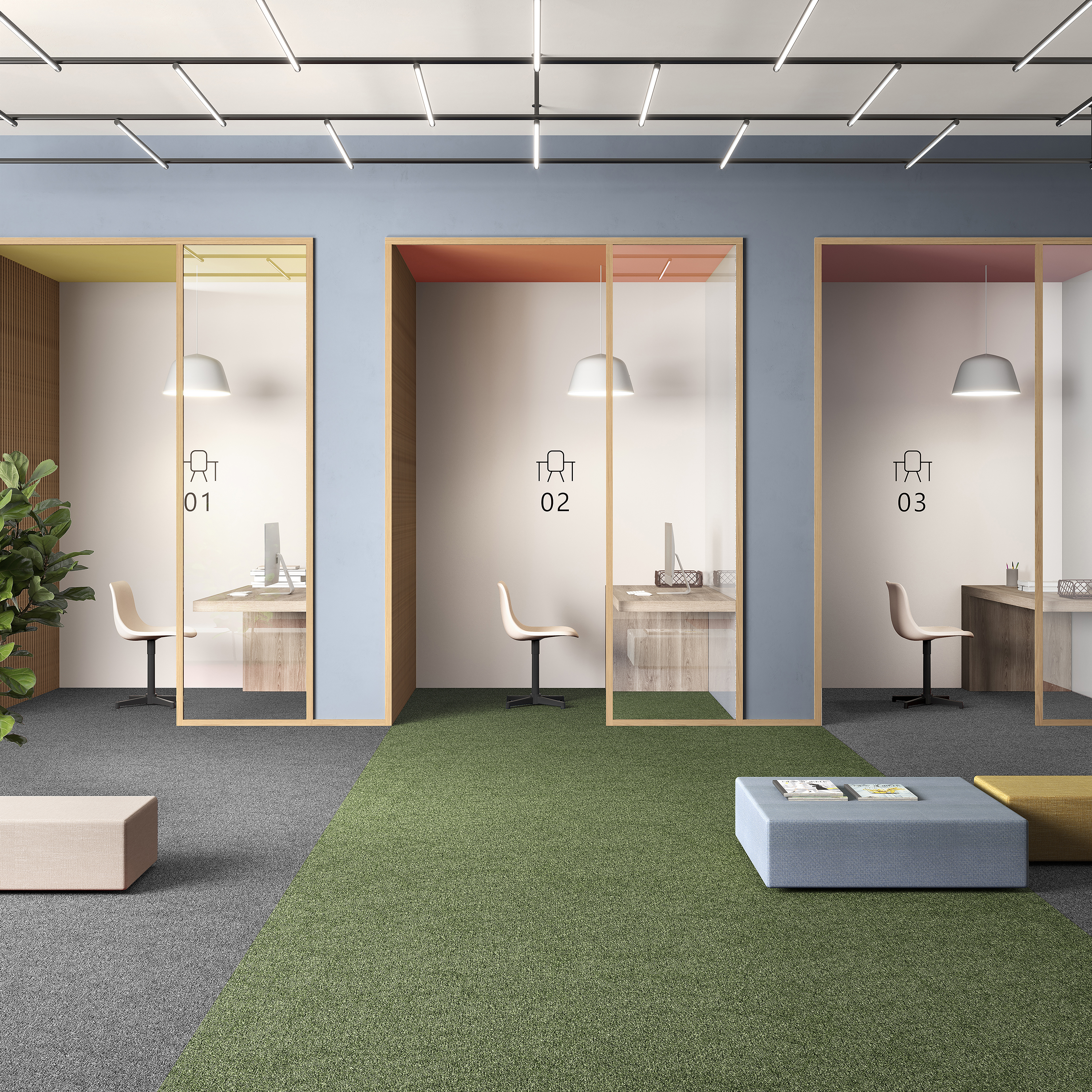 Ковровая плитка Medusa Tile 21 (500*500*5 мм) — купить в Пятигорске