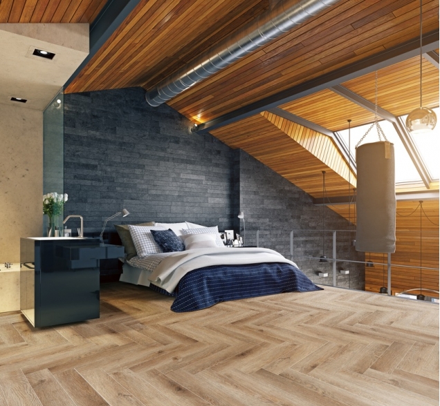 Виниловый ламинат SPC "Cronafloor" Herringbone Дуб Монпелье (640*128*4,5 мм) — купить в Пятигорске