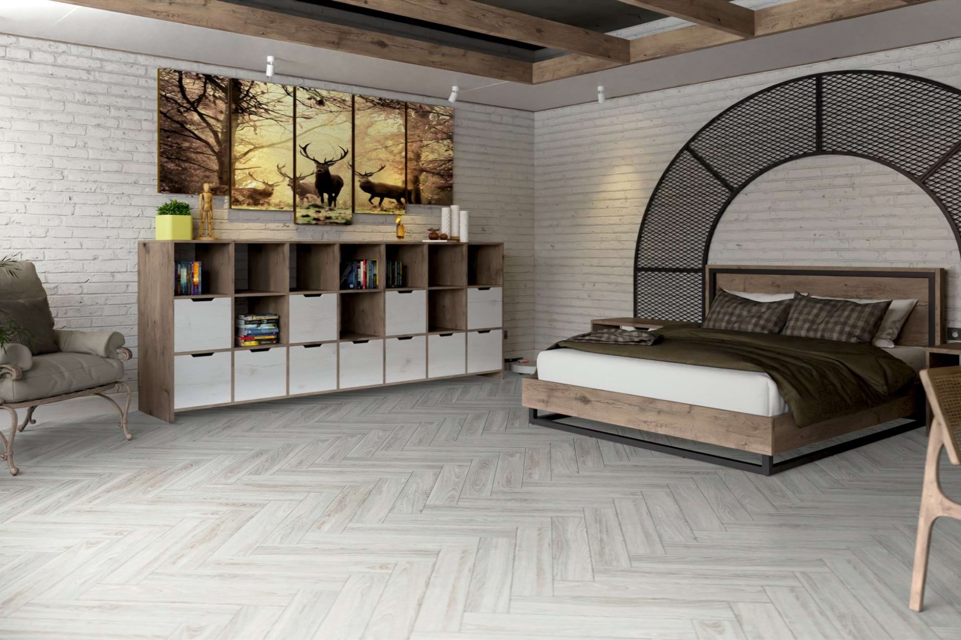 Инженерный паркет «Damy Floor» Ванильный (укладка елочкой) — купить в Пятигорске