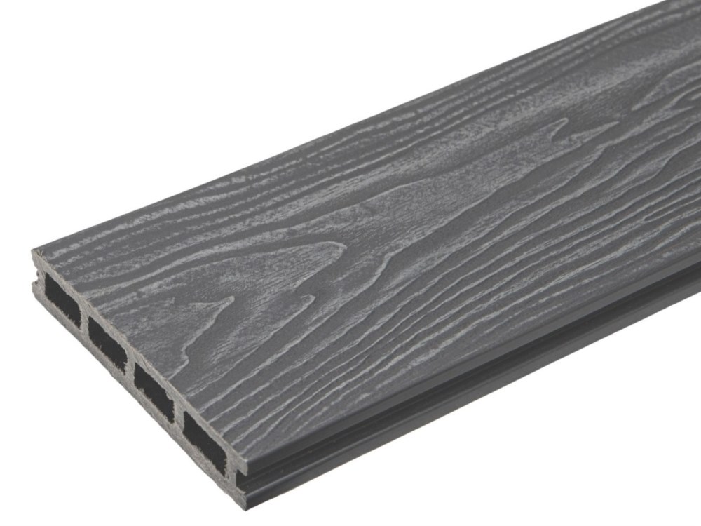 Террасная доска серая TalverWood 150*25мм 3D текстура дерева брашинг — купить в Пятигорске
