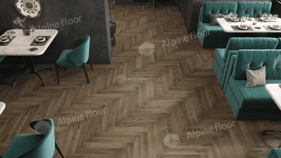 Ламинат "Alpine Floor" Herringbone 12 PRO Дуб Анжу (606*101*12 мм) — купить в Пятигорске