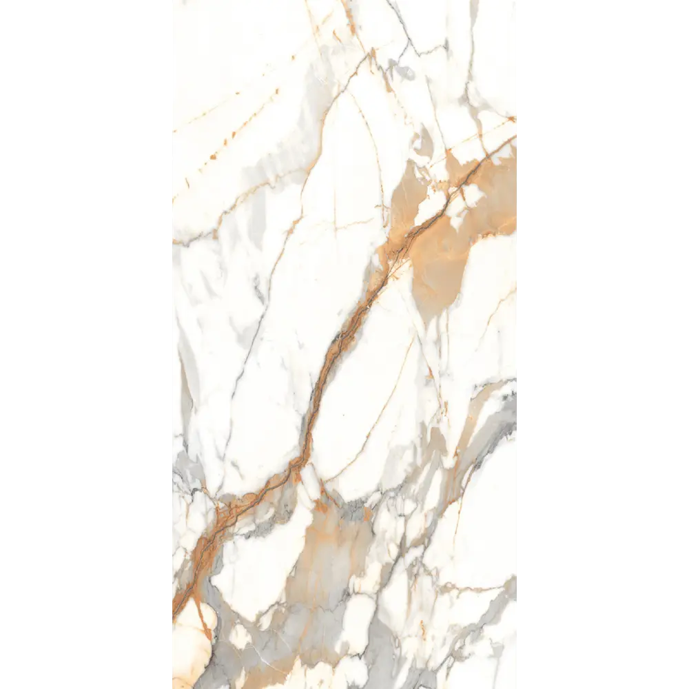 Керамогранит "Sonex" Carrara Volga Glossy полированный 60x120 см 1.44 м2 цвет белый с серо-бежевыми прожилками — купить в Пятигорске