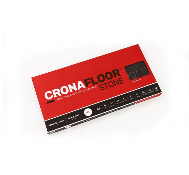 SPC ламинат "CronaFloor" Stone 4V Ноче (600*300*4 мм) — купить в Пятигорске