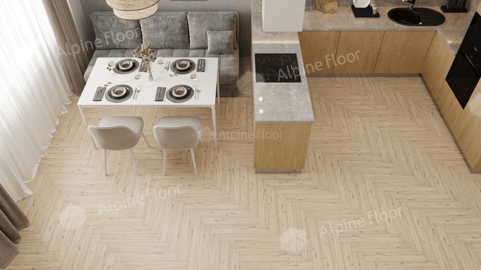 Ламинат "Alpine Floor" Herringbone 12 PRO Дуб Лион (606*101*12 мм) — купить в Пятигорске