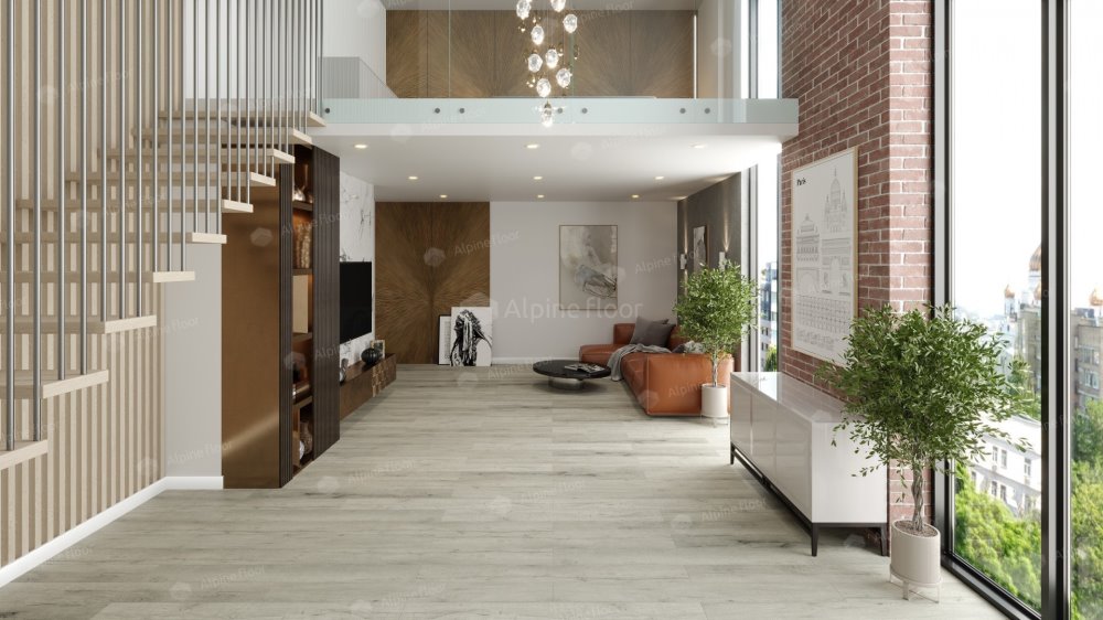 SPC Ламинат "Alpine Floor" Дуб серебряный (1220*183*8 мм) — купить в Пятигорске