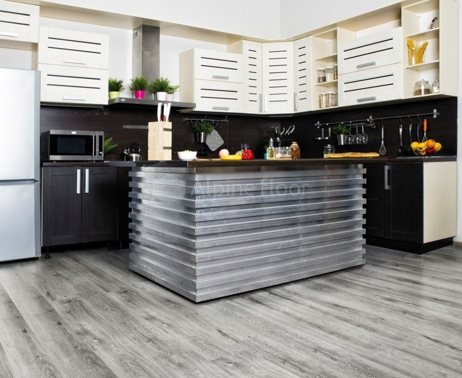 Замковая ПВХ плитка "Alpine Floor" Ясень Серый  (1220*183*4мм) — купить в Пятигорске