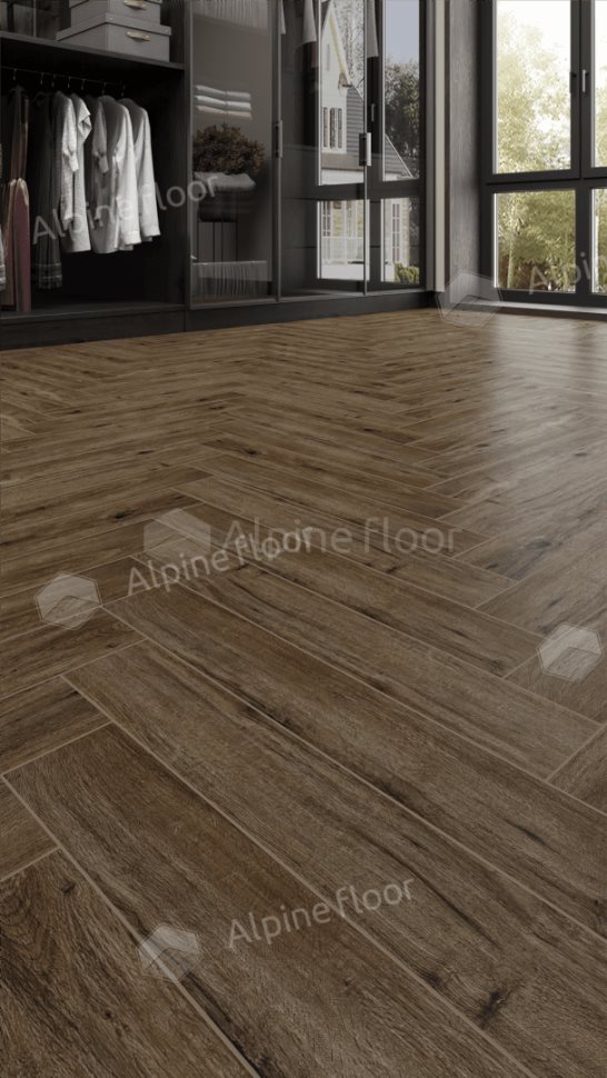 Ламинат "Alpine Floor" Herringbone 12 PRO Дуб Бордо (606*101*12 мм) — купить в Пятигорске