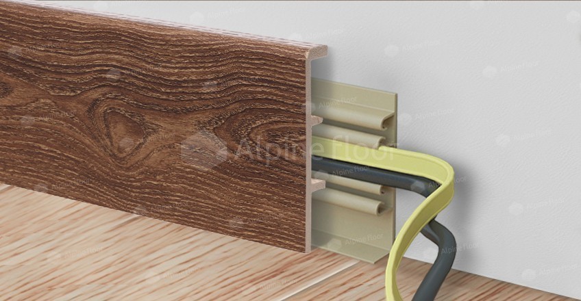 Напольный плинтус Rico Concept 80 Дуб миндальный (2200*20*80 мм) — купить в Пятигорске