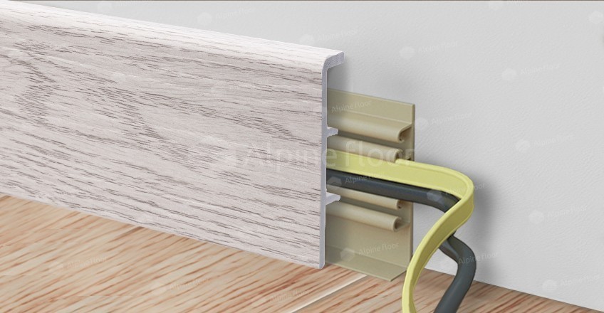 Напольный плинтус Rico Concept 80 Ясень арктик (2200*20*80 мм) — купить в Пятигорске