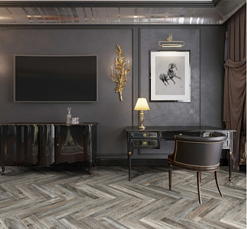 Виниловый ламинат SPC "Cronafloor" Herringbone Дуб Реймс (640*128*4,5 мм) — фото и характеристики